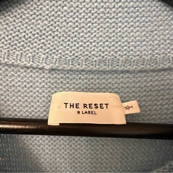 The Reset Funnel Neck Sweater Tiffany Blue S/M Feminine Minimalist Contemporary - Picture 4 of 8